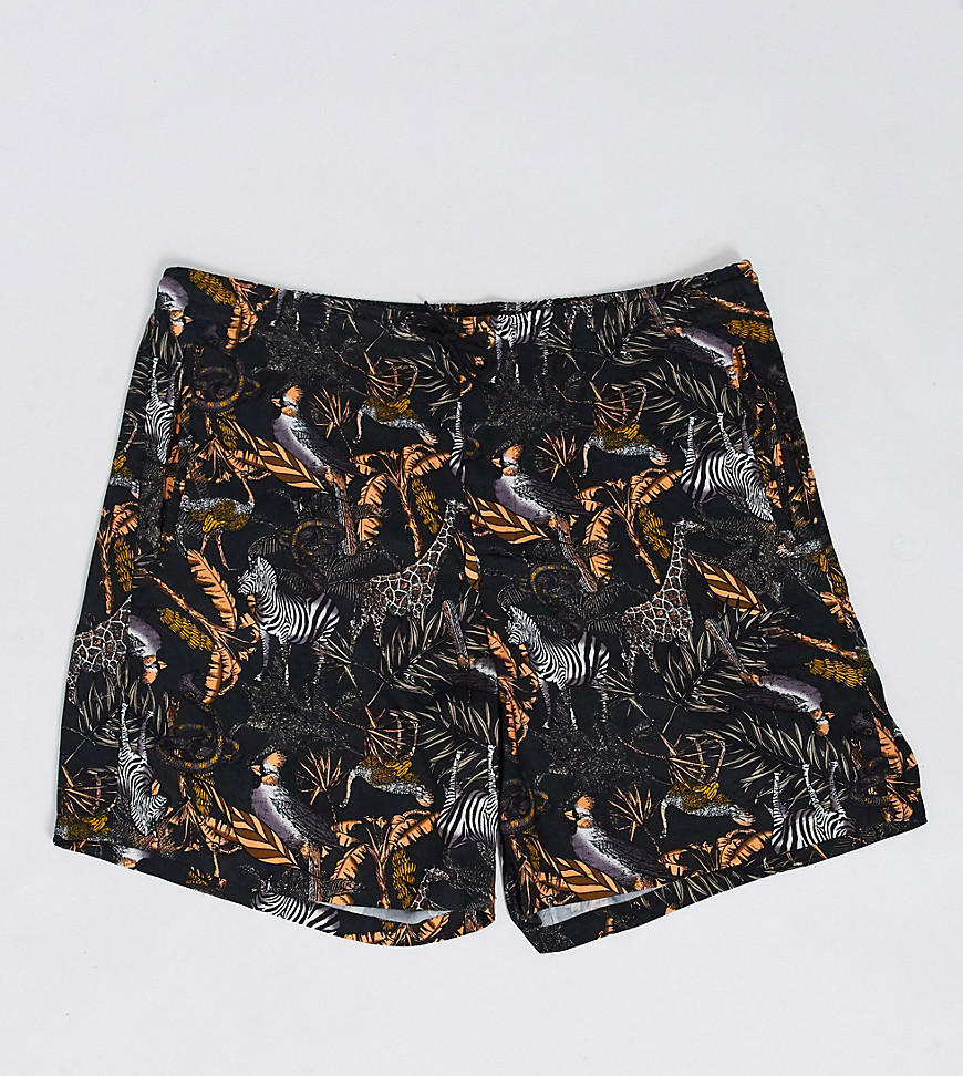 Only & Sons - shorts med safariprint i sort