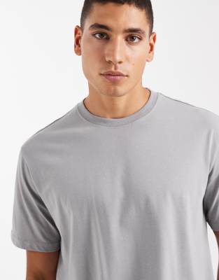 Only & Sons Shorts & T-shirt Pajama Set In Gray