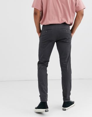 grey skinny fit chinos