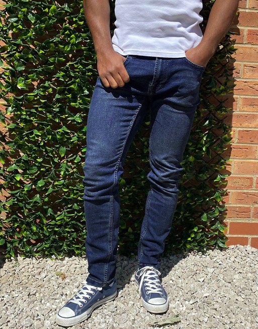 Only & Sons skinny fit jeans in washed blue