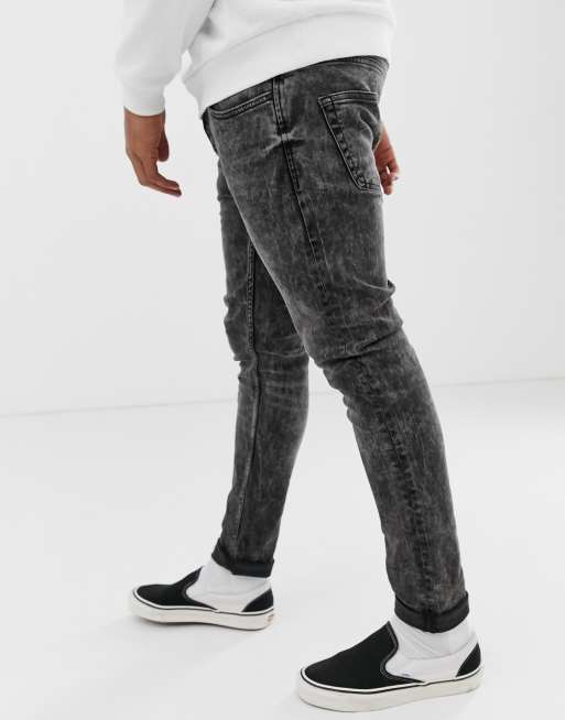 Black acid best sale wash skinny jeans