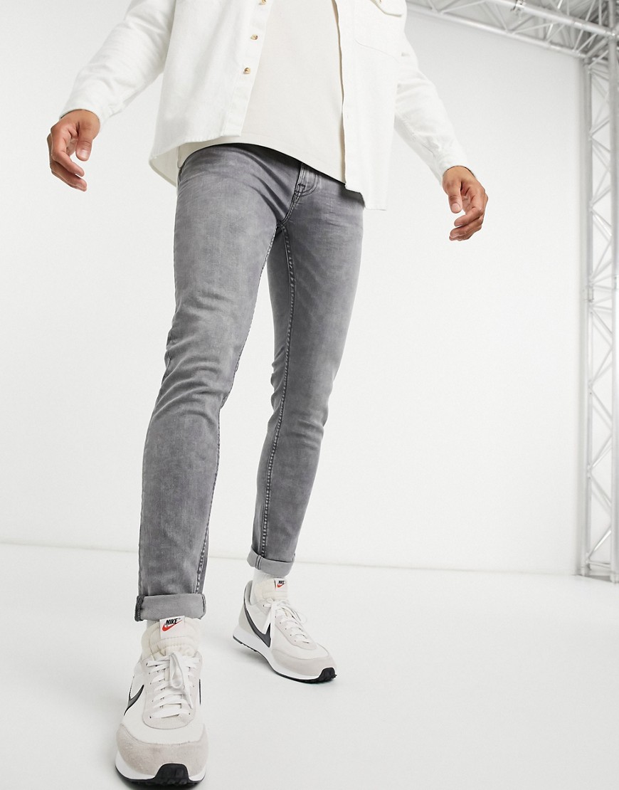 Only & Sons skinny jeans in light gray