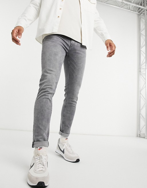 Only & Sons skinny jeans in light grey