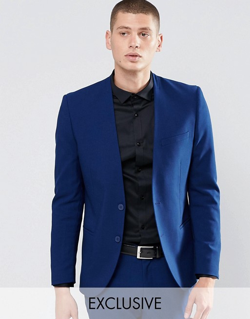 Only & Sons Skinny Lapelless Blazer with Stretch | ASOS
