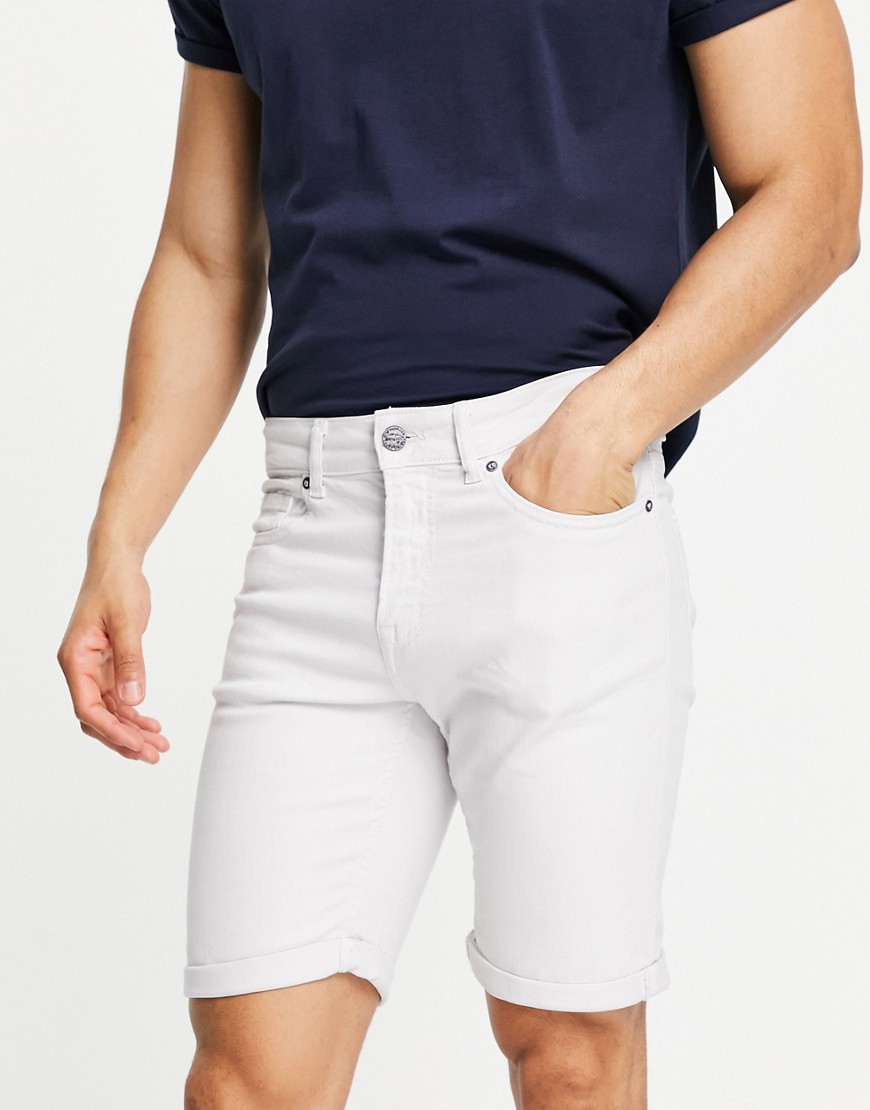 Only & Sons - Skinny shorts med fem lommer i grå