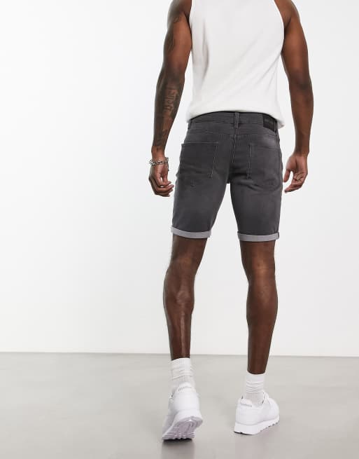 Mens denim shop shorts asos