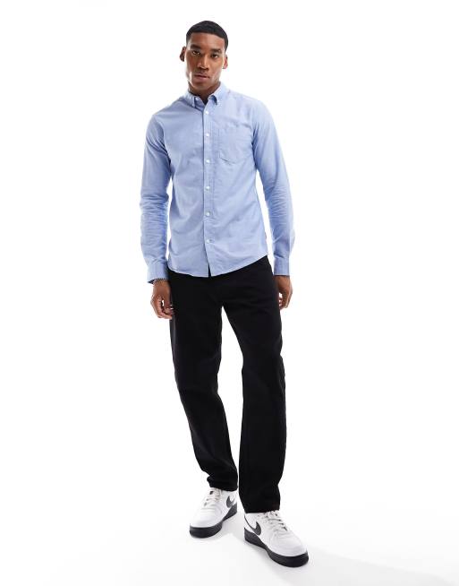 Only & Sons slim fit button down oxford shirt in light blue | ASOS