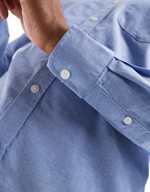 Only & Sons slim fit button down oxford shirt in light blue | ASOS
