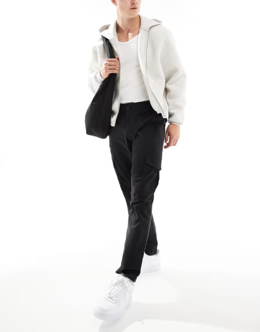 Only & Sons slim fit cargo pants in black