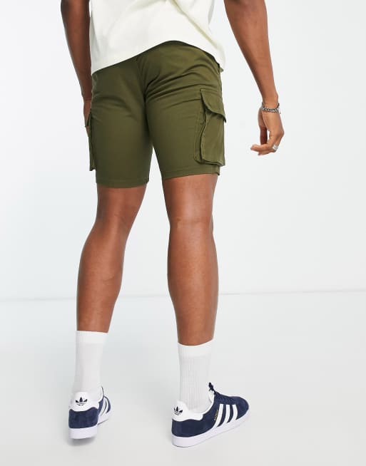 Slim cargo shorts store mens