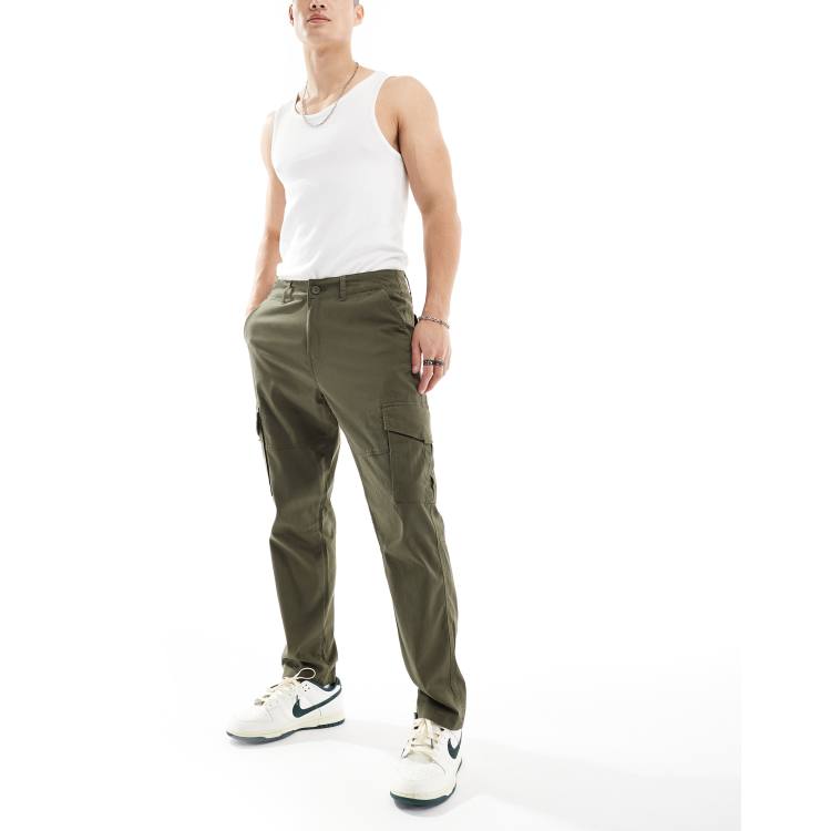 Only Sons slim fit cargo trouser in khaki