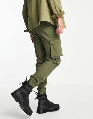 cuffed bottom cargo pants