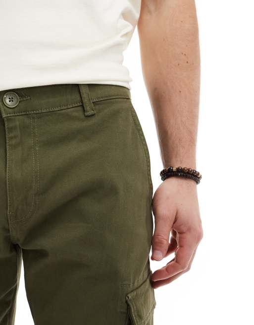 Mens slim khaki sales pants