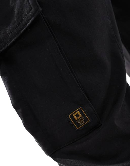 Only & Sons Black Slim Fit Cargo Trousers