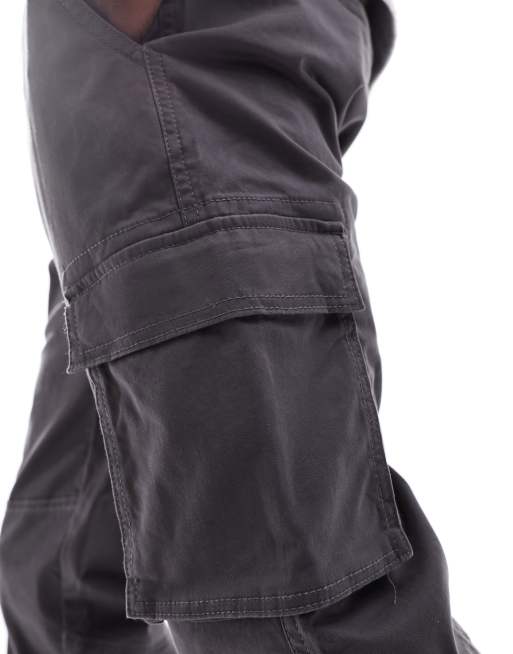 ONLY & SONS slim fit cargo with cuffed bottom in gray, 2 of 5