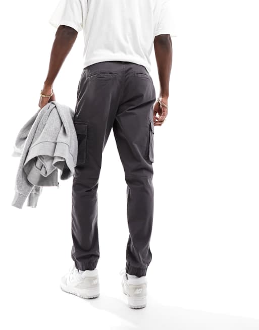 ONLY & SONS slim fit cargo with cuffed bottom in grey, 5 of 5