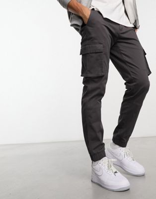 ONLY & SONS slim fit cargo with cuffed bottom in grey