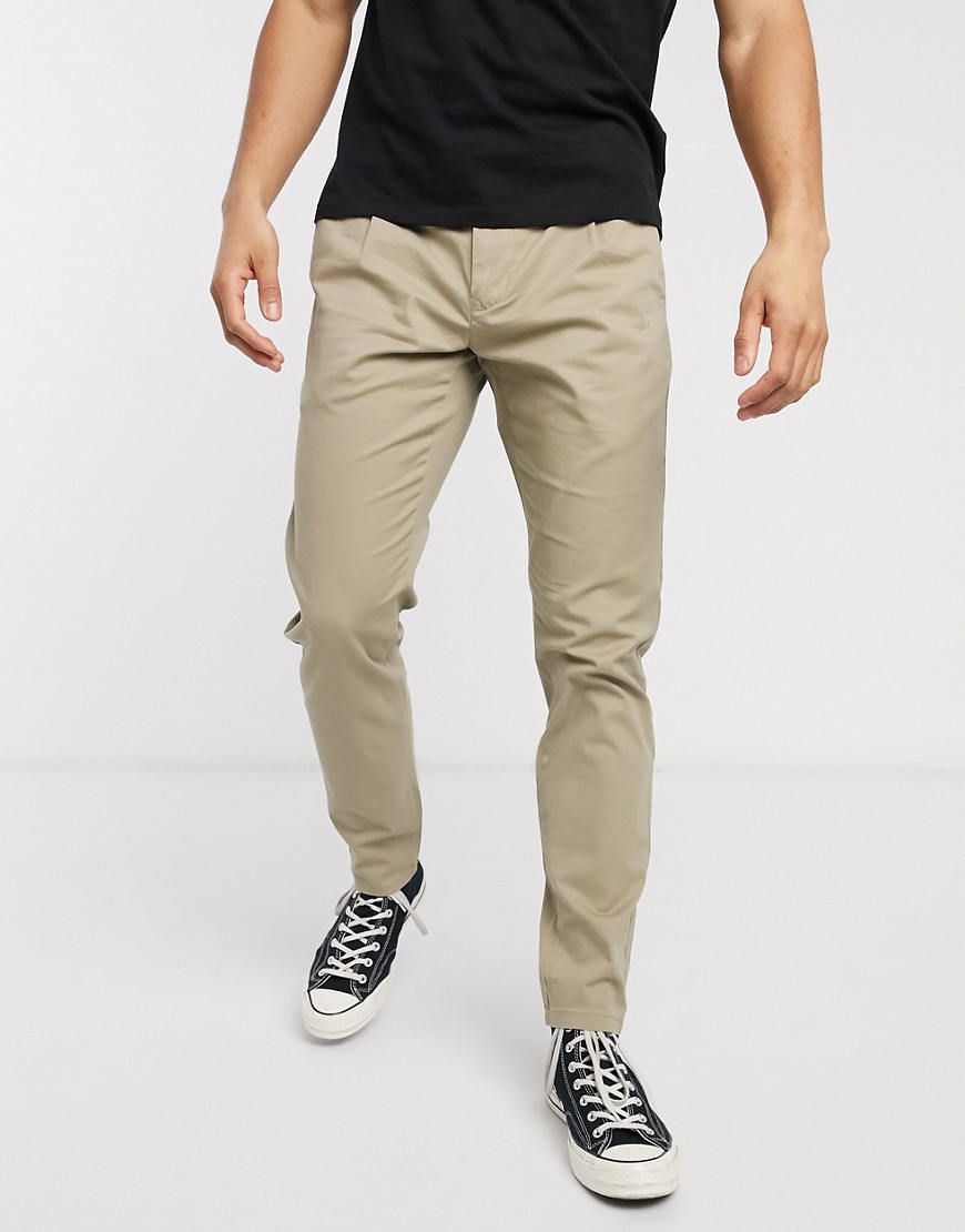Only & Sons - Slim-fit chino in beige-Grijs