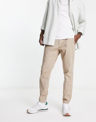 Only & Sons slim fit chino in beige - ASOS Price Checker