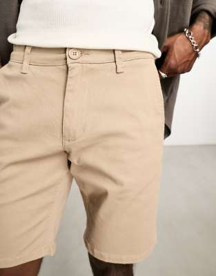 ONLY & SONS ONLY & SONS slim fit chino short in beige-Neutral