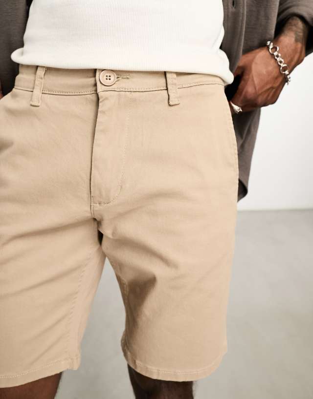 ONLY & SONS - slim fit chino short in beige