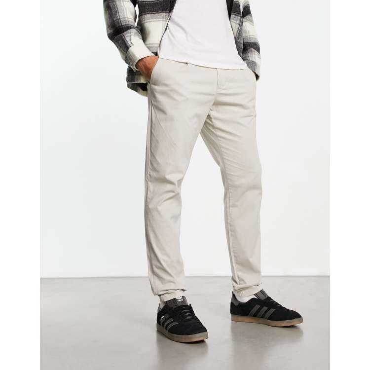Only & Sons slim fit chinos in beige | ASOS