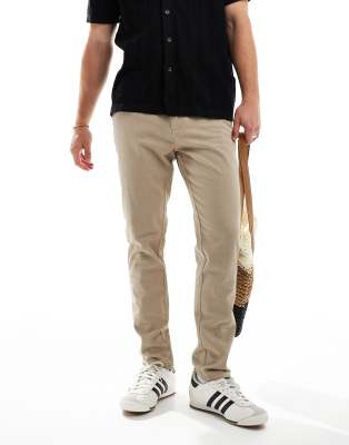 slim fit chinos in beige-Neutral