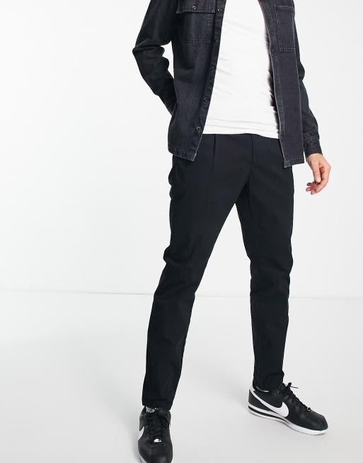Only & Sons slim fit chinos in black