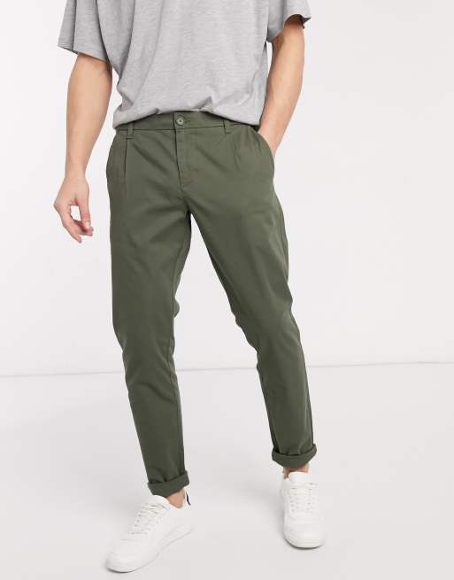 Only & Sons slim fit chinos in khaki | ASOS