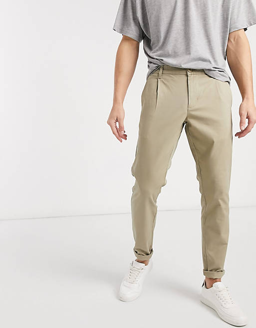 Only & slim fit in sand | ASOS