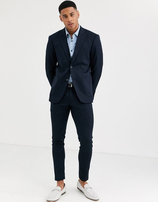 Men's Smart Trouser - Black & Blue