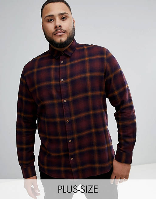 Only & Sons slim fit flannel check shirt