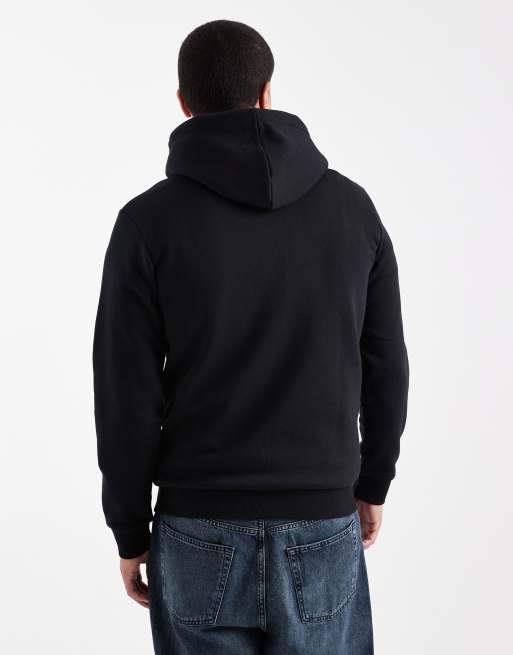 ONLY & SONS slim fit hoodie in black, 3 of 5