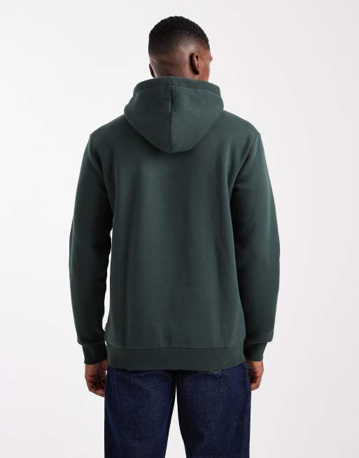 ONLY & SONS slim fit hoodie in dark green, 3 of 5