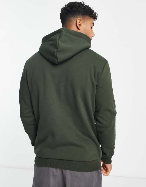 ONLY & SONS slim fit hoodie in dark khaki , 3 of 4