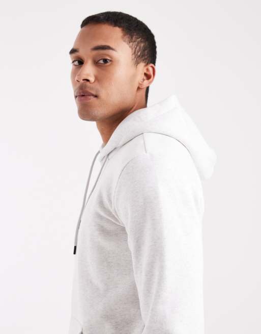 ONLY & SONS slim fit hoodie in light gray, 4 of 5