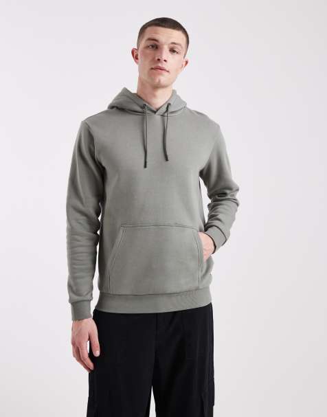 ONLY & SONS Slim Fit Hoodie in Salbeigrau - view 1
