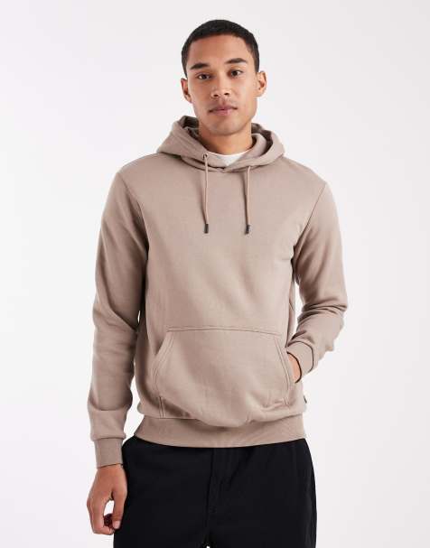 ONLY & SONS slim fit hoodie in tan - view 1