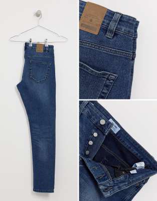 only dark blue denim