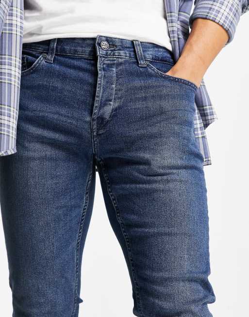 ONLY & SONS slim fit jeans in dark blue , 3 of 4