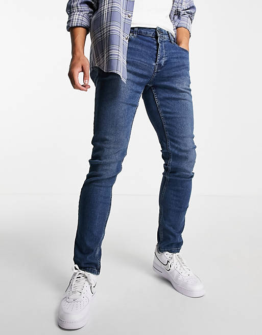 Only & Sons - Slim-fit jeans in donkerblauw