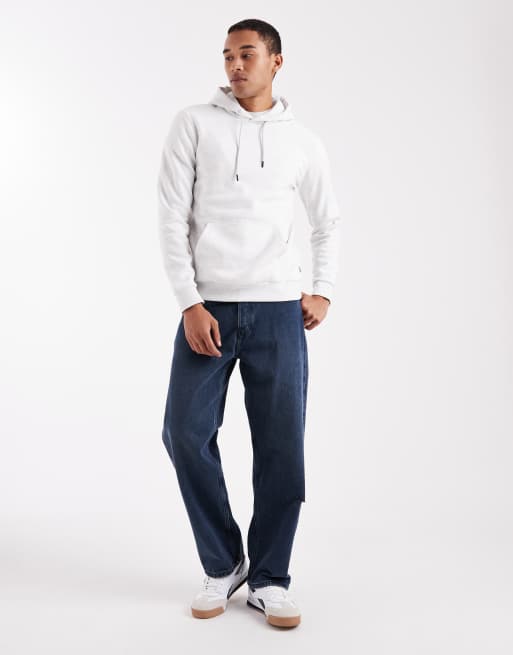 ONLY & SONS – Slim-Fit-Kapuzenpullover in Hellgrau, 2 von 5