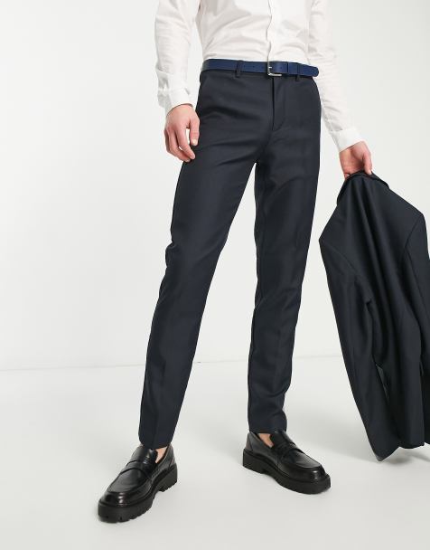 Only & Sons - Slim-fit pantalon in donkermarineblauw - view 1