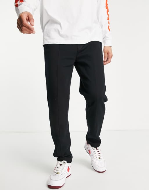 Only & Sons slim fit pintuck trackies in black (Part of a set)