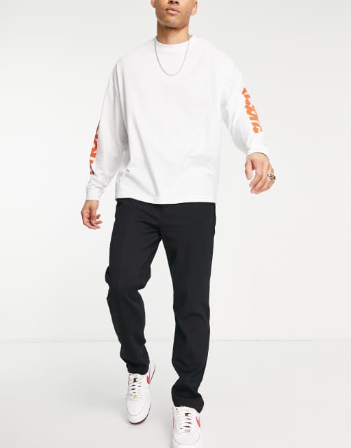 Only & Sons slim fit pintuck trackies in black (Part of a set), 3 of 4