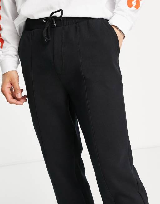 Only & Sons slim fit pintuck trackies in black (Part of a set), 4 of 4