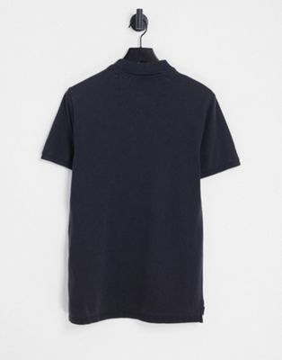 Only & Sons slim fit polo in washed navy