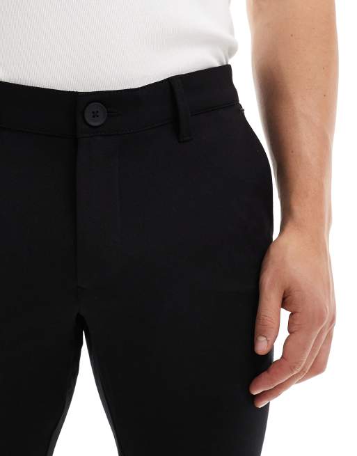 Only & Sons - Slim-fit smaltoelopende broek in zwart, 4 van 5