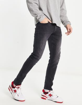 Only & Sons Slim Fit Stretch Jeans In Black