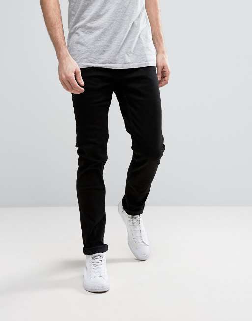 Only & Sons slim fit stretch jeans in black